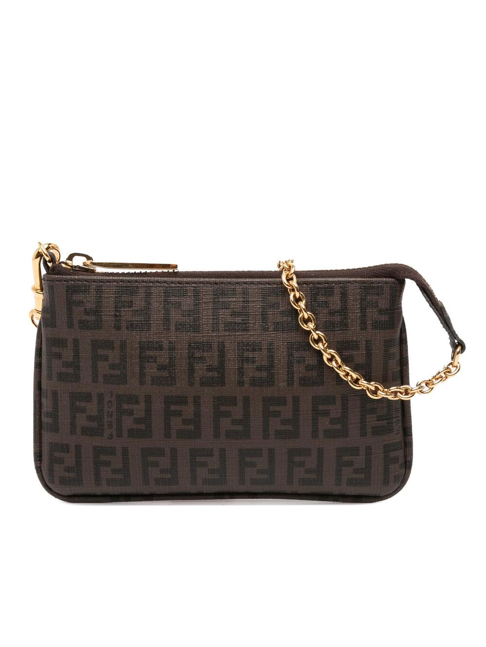 Fendi Zucchino Spalmati Chain Pochette #360560F61B